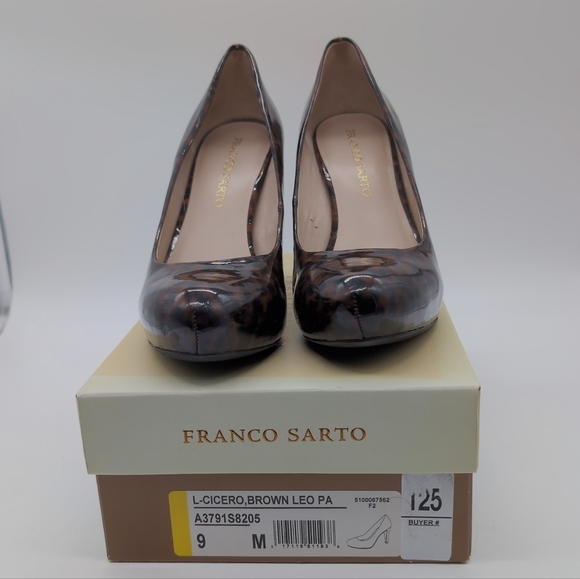 Franco Sarto Sz 9 Elegant Brown leopard Pumps L-Cicero Leo - Picture 9 of 9